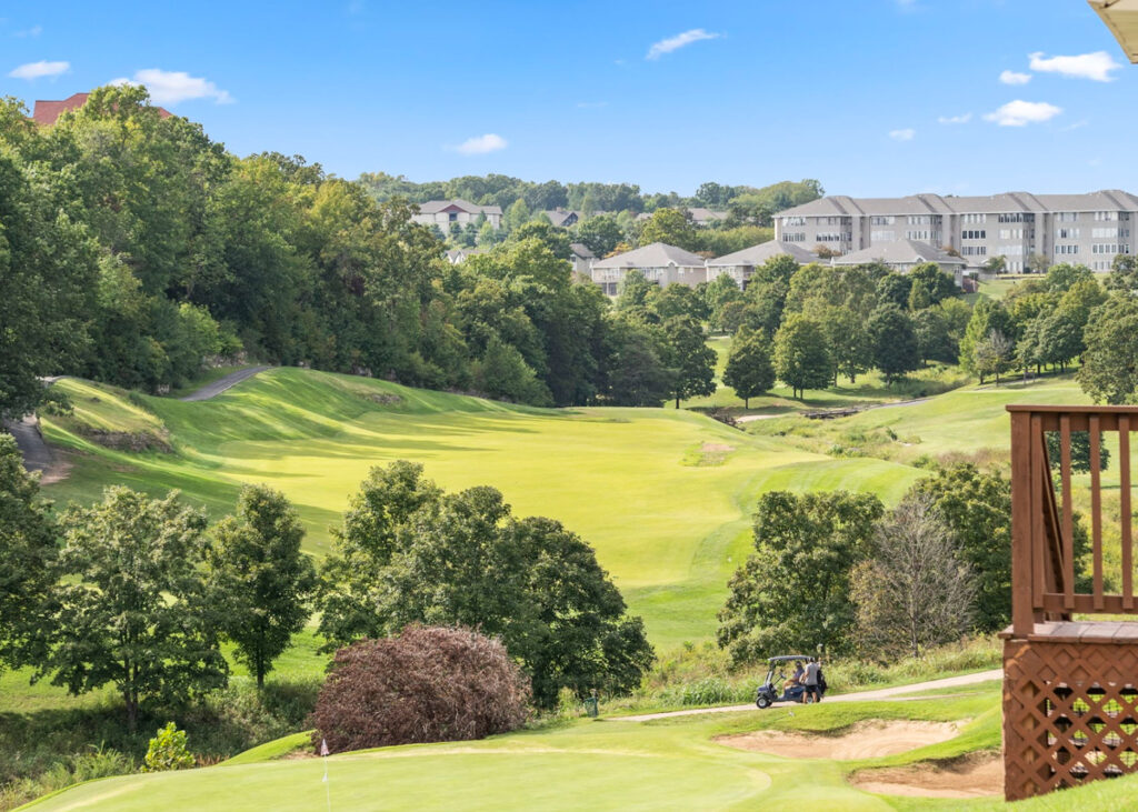 Thousand Hills Resort Hotel and adjacent golf course on South Wildwood Drive in Branson Missouri