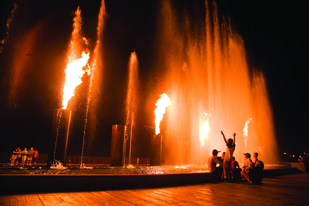 Main Attractions at Night at Thousand Hills Resort Hotel in Branson Missouri